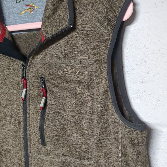Orvis Full Zip Sleeveless Sweater Vest, Medium, Cabincore - Picture 5 of 7